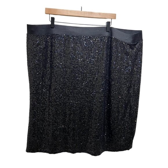 PENNINGTON’S Black Sequin Skirt Size 4x - Picture 7 of 7